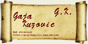 Gaja Kuzović vizit kartica